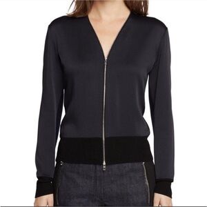 RAG & BONE Vivienne Black/Navy Zip Up Top Size XS